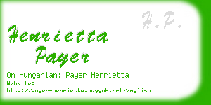 henrietta payer business card